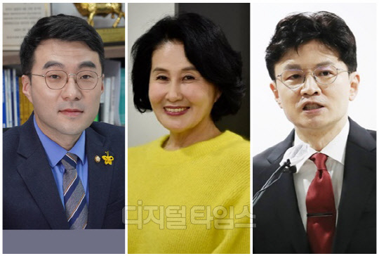 (왼쪽부터) 김남국 더불어민주당 의원, 전여옥 전 국회의원, 한동훈 법무부 장관. <디지털타임스 DB, 연합뉴스>
